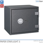 Caixa forta ignífuga Paper Star Light 3 - 5 classificadors - Prova de robatori de grau S2 / Prova de foc de 30 min