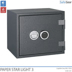 Caixa forta ignífuga Paper Star Light 3 - 5 classificadors - Prova de robatori de grau S2 / Prova de foc de 30 min