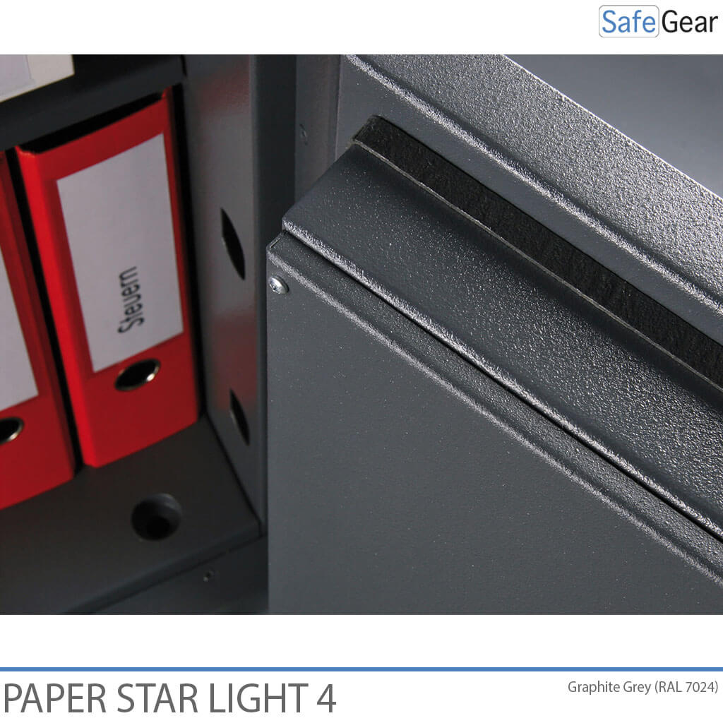 Paper Star Light 4 Brandschutztresor – 7 Aktenordner – Einbruchschutz Klasse S2 / Feuerprüfung 30 min