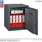 Paper Star Light 4 Brandschutztresor – 7 Aktenordner – Einbruchschutz Klasse S2 / Feuerprüfung 30 min
