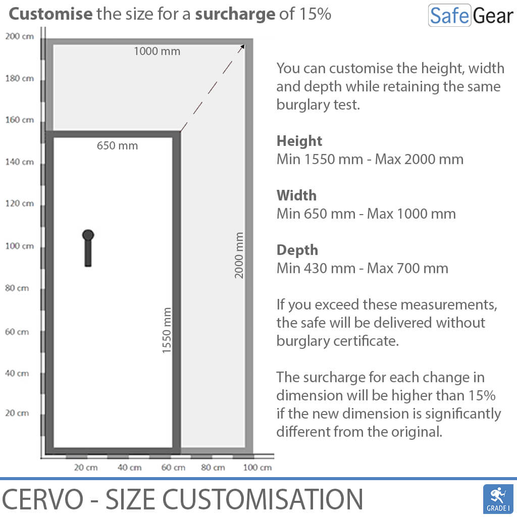 Cervo V Multi Set - Armari per a armes - (14 Rifles) - Prova contra el robatori Grau 1
