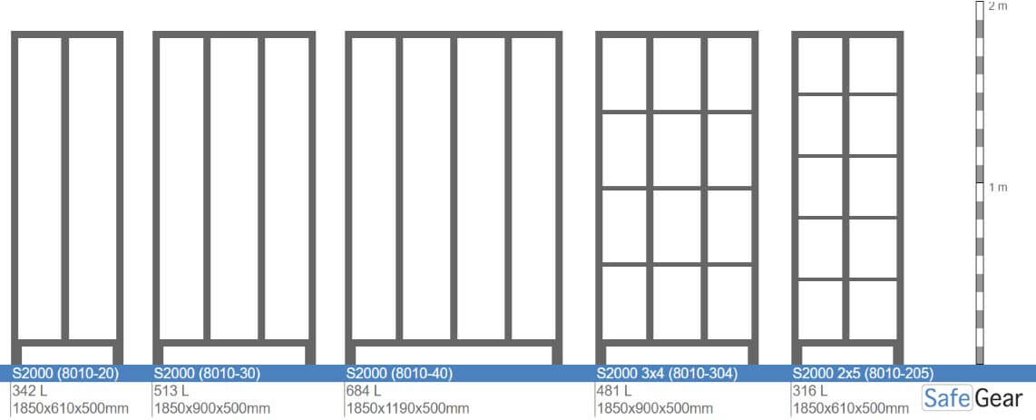 Vestidor S2000 amb 3x2 compartiments (8310-30) - cadenat
