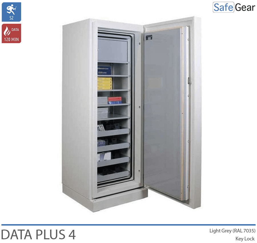 DataPlus 4 - caja fuerte ignífuga para datos - 624 cintas LTO - certificada 120 min y grado S2 - cierre electrónico