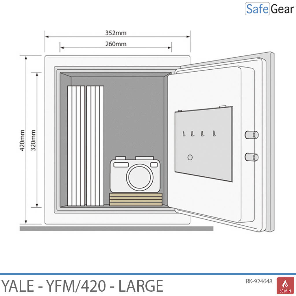 Yale YFM420 Ignífuga (25 L) Gran - Caixes fortes - Protecció Contra Incendis 60 min