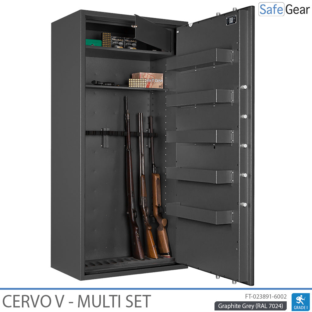 Cervo V Multi Set - Armari per a armes - (14 Rifles) - Prova contra el robatori Grau 1