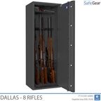 Dallas Gun Safe 8 Rifles - Grade 1 - Code Lock