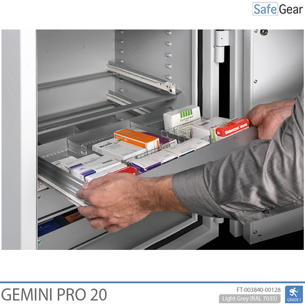 Gemini Pro 20 - Caixa forta per a farmàcia (141 Litres) - 4 calaixos - Prova contra robatori Grau I