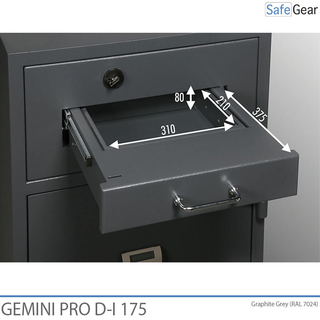 Gemini Pro D-I 175 Caixa Forta De Depòsit (205 L) - Prova contra robatoris D-I - Pany Electrònic amb 9 codis d’usuari