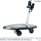 Espejo de inspección sobre ruedas - Acero inoxidable - Diámetro 32 cm