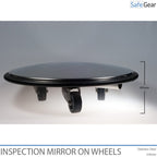 Espejo de inspección sobre ruedas - Acero inoxidable - Diámetro 32 cm