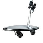 Inspection Mirror on wheels - Stainless Steel - Diameter 32 cm