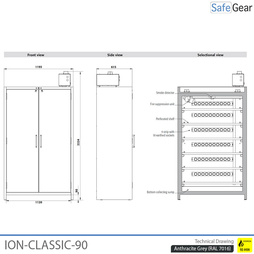 ION-CLASSIC-90 Battery Store Pro 120 cm
