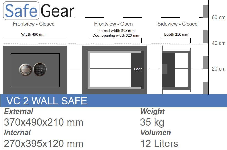 VC 2 Wall Safe (12 L)