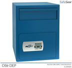 Caja Fuerte de Depósito - Ollé DEP - Combinación Llave y cierre Electrónico - Frontal