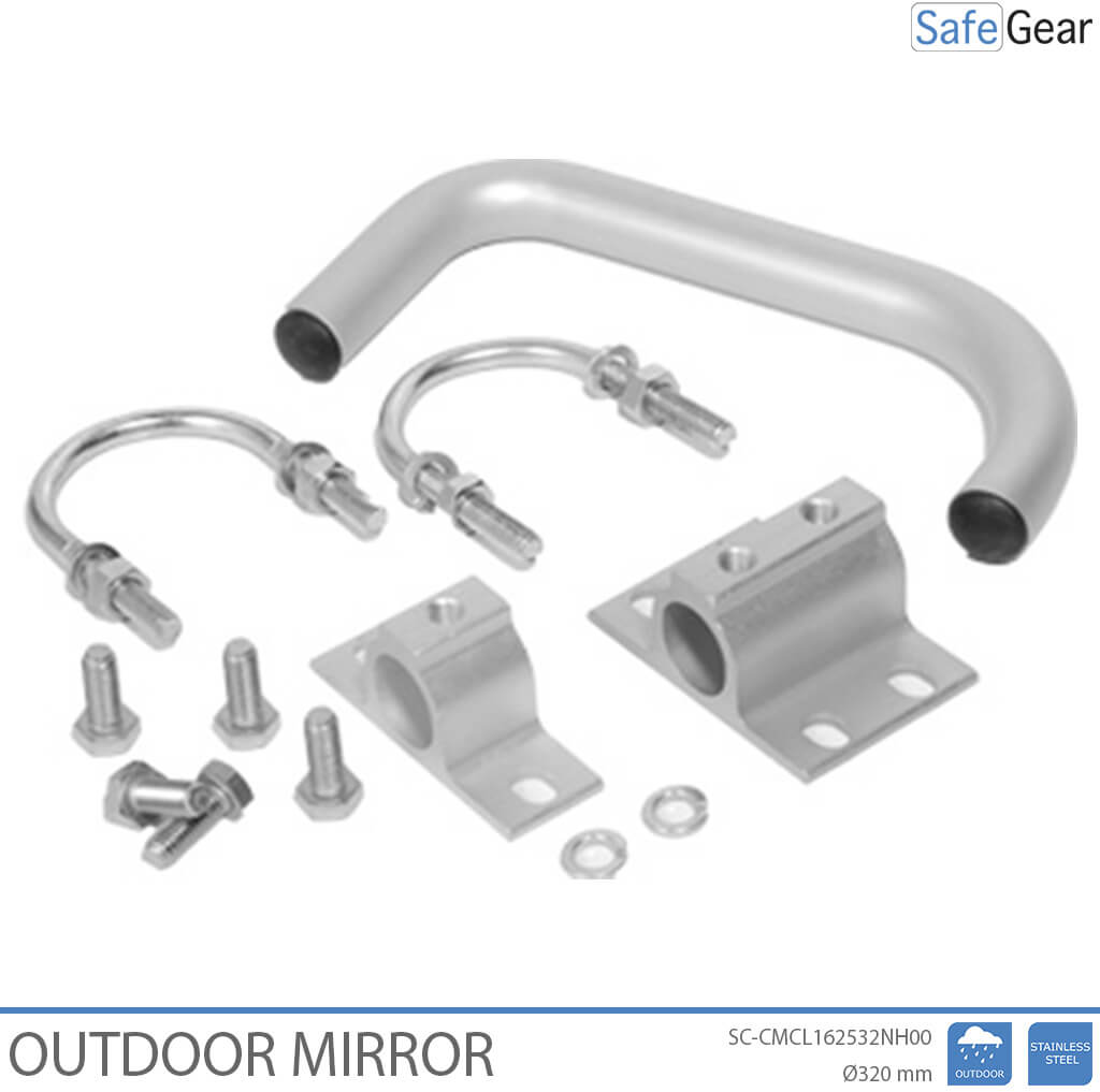 Outdoor Mirror -  Stainless Steel - Round - 32 cm
