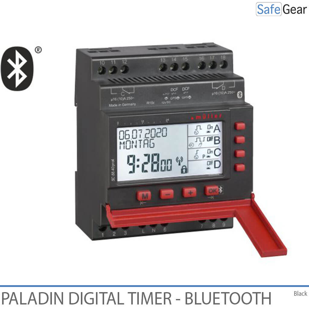 Temporitzador de rellotge digital per a timbres d'escoles i indústria - Bluetooth - Rellotge anual - 3 canals