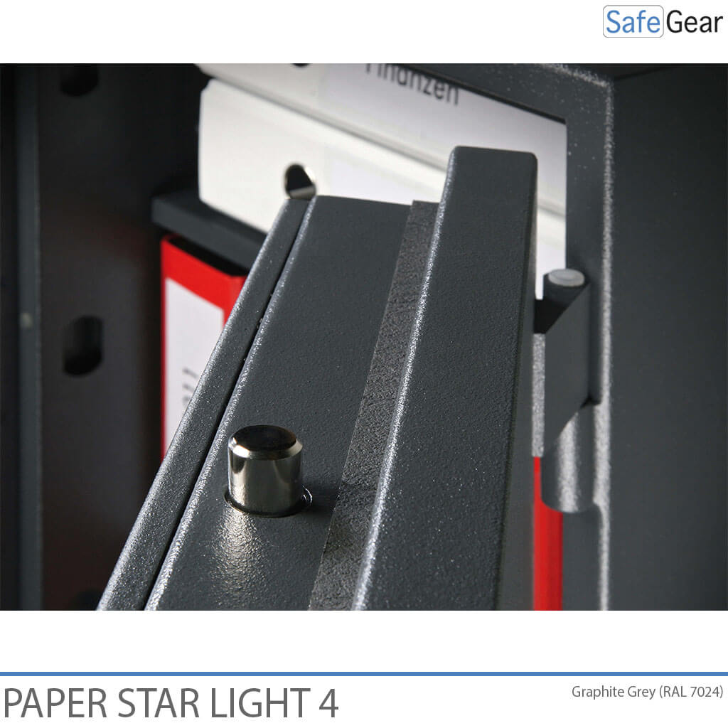 Paper Star Light 4 Brandschutztresor – 7 Aktenordner – Einbruchschutz Klasse S2 / Feuerprüfung 30 min