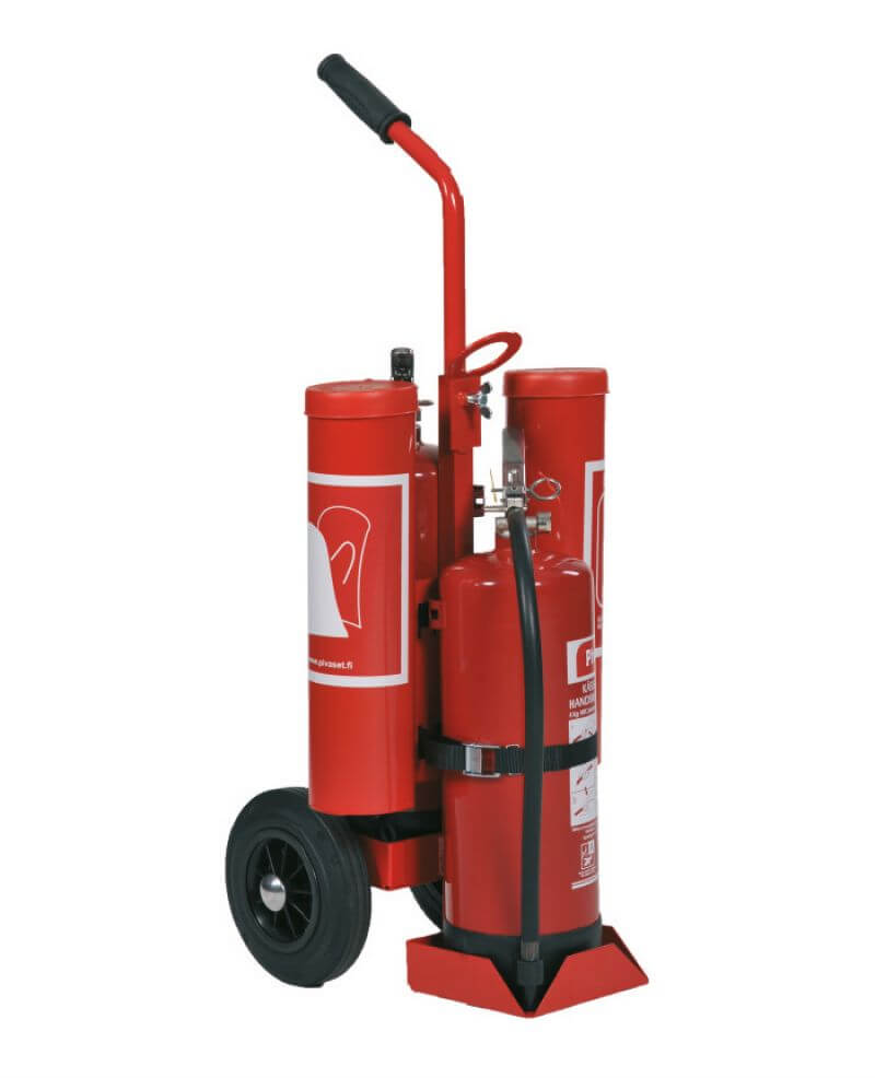 Carro per a Extintor (2 x 6 kg) i Manta Ignífuga / rentat ocular