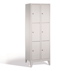 Opbevaringsskab S2000 med 2x3 rum (8010-203) - cylinderlås