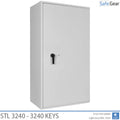STL 3240 key safe in Light Grey, front view