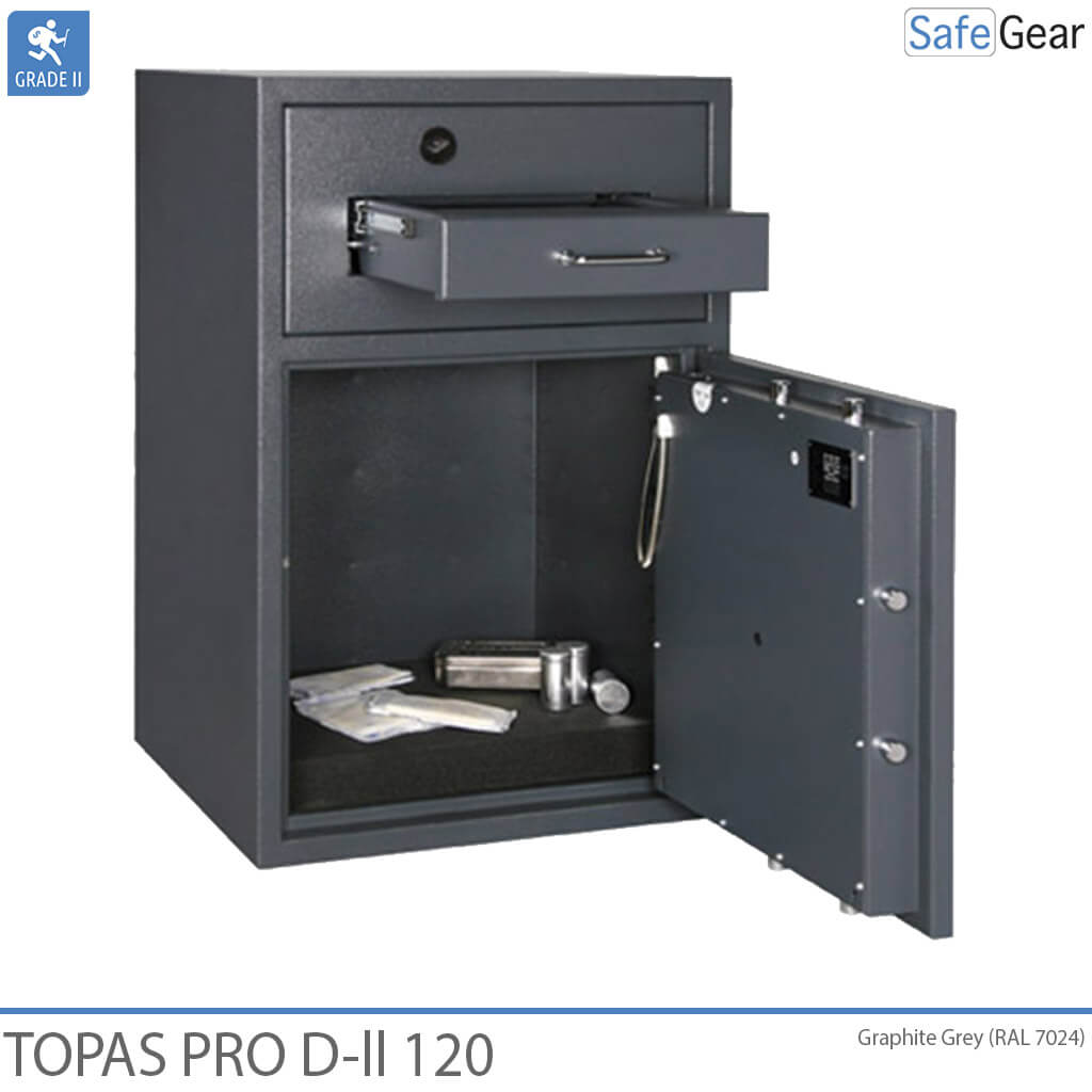 Topas Pro D-II 120 Caixa Forta De Depòsit (119 L) - Prova contra robatoris D-II - Pany Electrònic amb 9 codis d’usuari