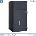 Topas Pro D-II 230 Caixa Forta De Depòsit (229 L) - Prova contra robatoris D-II - Pany Electrònic amb 9 codis d’usuari