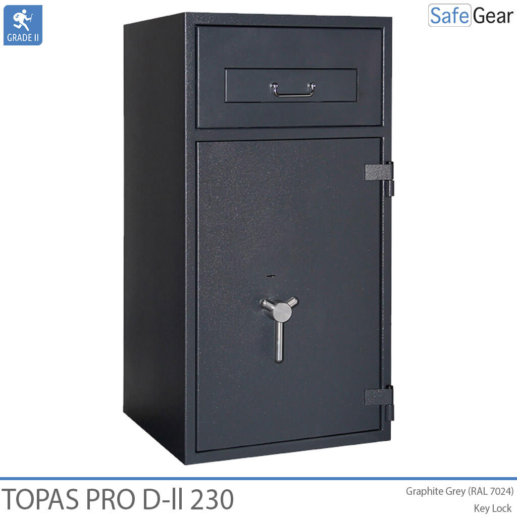 Topas Pro D-II 230 Caixa Forta De Depòsit (229 L) - Prova contra robatoris D-II - Pany Electrònic amb 9 codis d’usuari