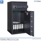 Topas Pro D-II 230 Caixa Forta De Depòsit (229 L) - Prova contra robatoris D-II - Pany Electrònic amb 9 codis d’usuari