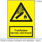 Senyal de retirada dels cilindres de pressió en cas d’incendi - 297 mm x 210 mm - Vinil autoadhesiu
