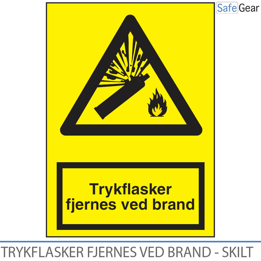 Senyal de retirada dels cilindres de pressió en cas d’incendi - 297 mm x 210 mm - Vinil autoadhesiu